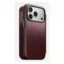 Mobilā tālruņa vāciņš Nomad Modern Leather Folio priekš Apple iPhone 17 Pro, 6,3 collas (16 cm), ādas, bordo
