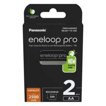 Uzlādējamās baterijas PANASONIC ENELOOP PRO AA 2500 mAh 2 gab. (BK-3HCDE/2CP)