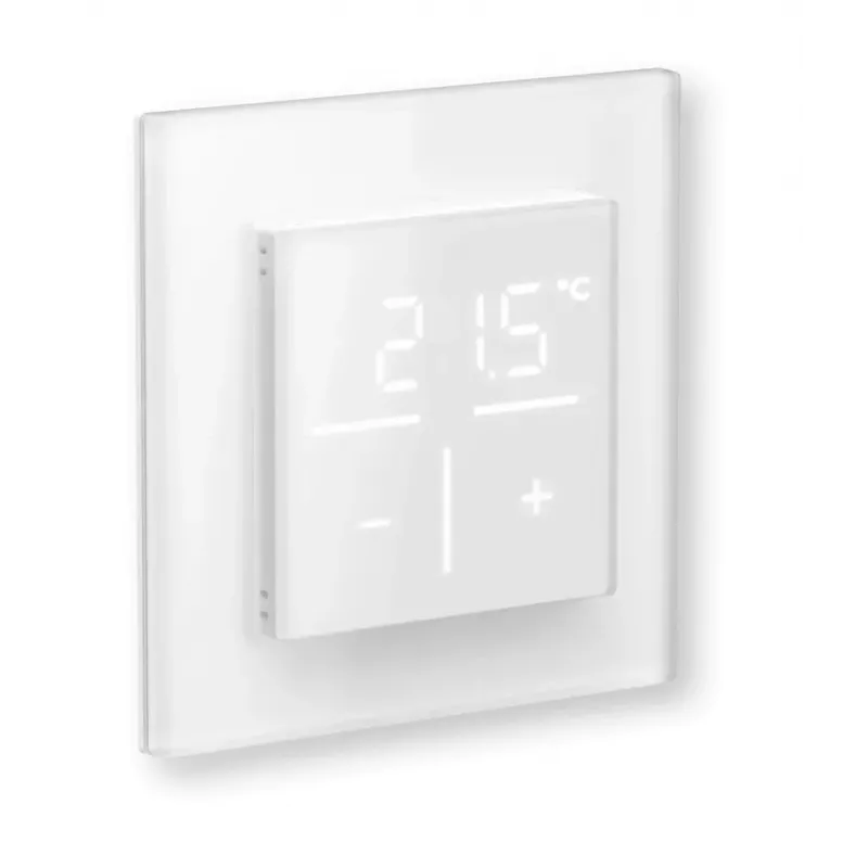 Stikla sienas termostats Homematic IP 161333A0 ar CO2 sensoru, digitāls RF, 230 V, 54,5×54,5×29 mm