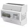 Qoltec Trīsfāzu divvirzienu elektroniskais skaitītājs | DIN sliedes enerģijas patēriņa mērītājs | 400V | 100A | LCD | 4P