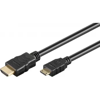 Goobay HDMI kabelis 1 m A tipa uz C tipu 18 Gbit/s melns