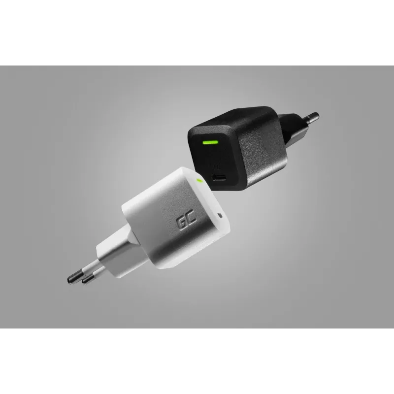 Mobilo ierīču lādētājs zaļa Cell CHARGC06, USB-C 33 W, Quick Charge 3.0, maiņstrāvas ieeja 100–240 V, melns
