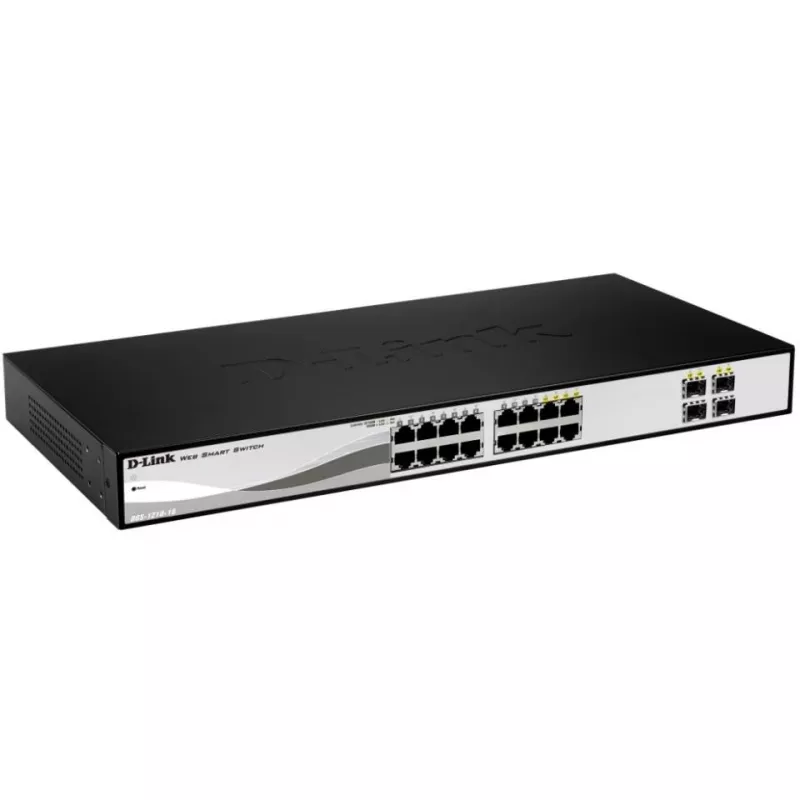 D-Link DGS-1210-16 Pārvaldāms L2 Gigabit Ethernet (10/100/1000) Melns