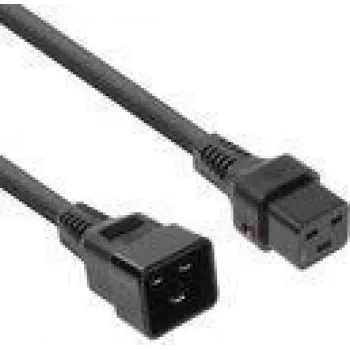 ACT Powercord C19 IEC Lock - C20 melns 1 m, PC1284