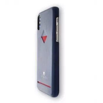 Karšu slota aizmugures apvalks VixFox iPhone XSMAX, tumši zils, aizmugures vāciņš ar integrētu karšu kabatiņu
