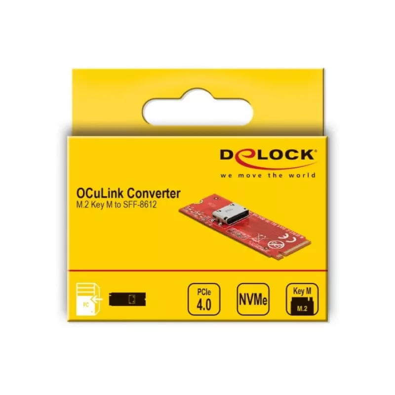 M.2 Key M uz 1 x OCuLink SFF-8612 pārveidotājs DeLOCK 64106