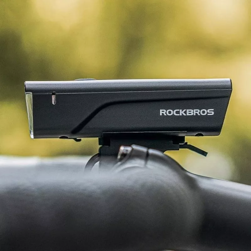 Rockbros velosipēda gaisma + USB-C–USB-A kabelis 260 lm melns