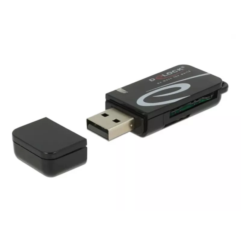 Karšu lasītājs DeLOCK Mini USB 2.0 ar SD un Micro SD slotu