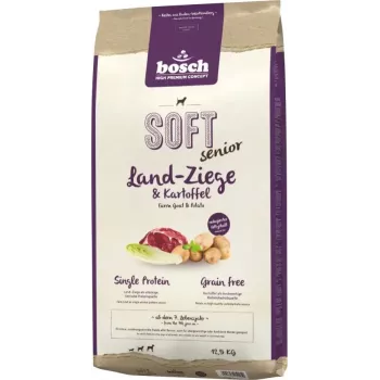 Bosch Soft Senior sausā suņu barība ar kazas gaļu un kartupeļiem, 12,5 kg