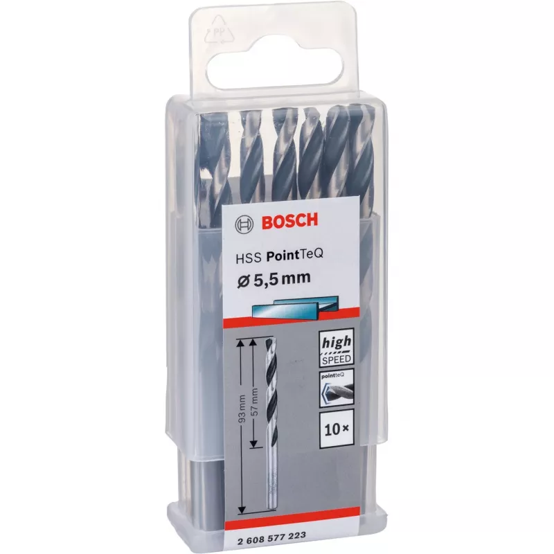 Vīturbja urbis Bosch HSS PointTeQ 5.5 mm 10 gab.