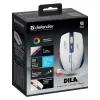 Bezvadu spēļu pele DEFENDER MM-282 RF — piemērota abām rokām, optiska, 1800 DPI, 5 pogas, USB, darbināma ar baterijām