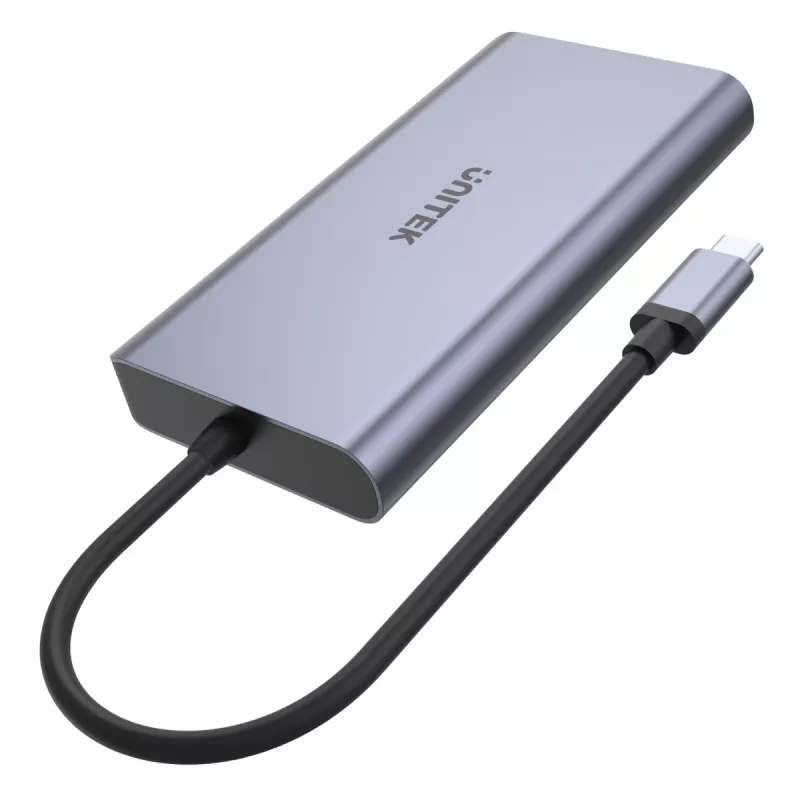 Hub UNITEK uHUB S7 USB 3.2 Gen 1 Type-C pelēka