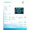 MacBook Air 13,6 collas: M4 10/10, 16GB, 512GB SSD, 35W, GER - Sudraba
