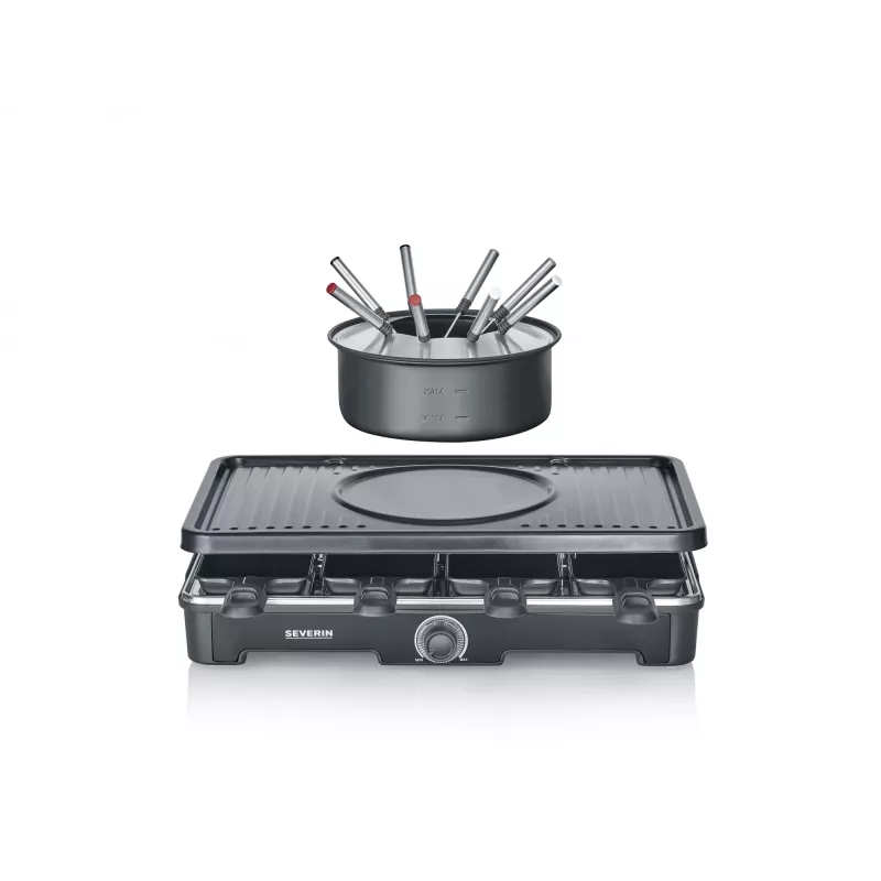 Raclette Grill Severin RG 2347 8 Persons 1400 W Melns