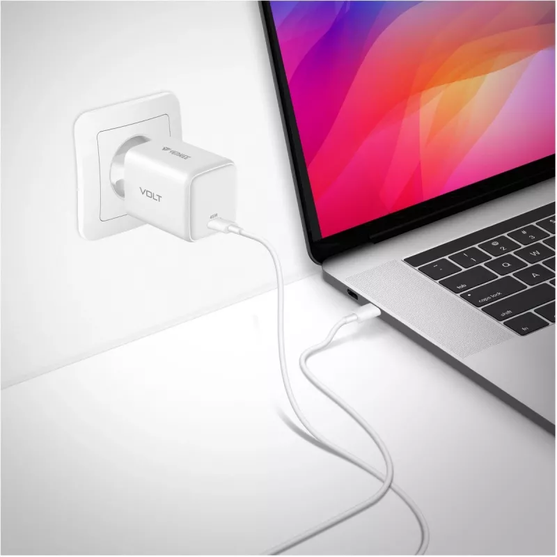 USB-C lādētājs YENKEE G45 VOLT 45W Power Delivery 3.0, 3A izeja