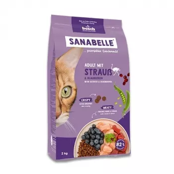 BOSCH Sanabelle Adult Ostrich & Blueberries - sausā kaķu barība - 2kg