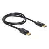 DisplayPort kabelis DeLOCK 82423 1 m vīrietis–vīrieris melns