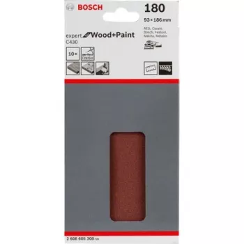 Bosch C430 Expert kokam un krāsai, slīpēšanas loksne, smalks grauds, P180, sintētiskie sveķi, apdares darbi, krāsas noņemšana, krāsa, koks