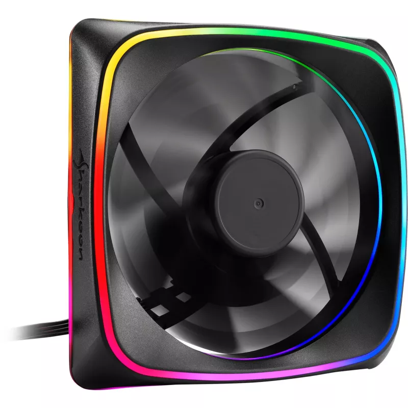 Ventilators Sharkoon RGB SHARK Lights 12 cm melns