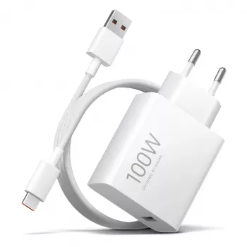 Sienas lādētāja komplekts Xiaomi 100W Charging Combo (Type-A) EU – lieljaudas USB Type‑A adapteris