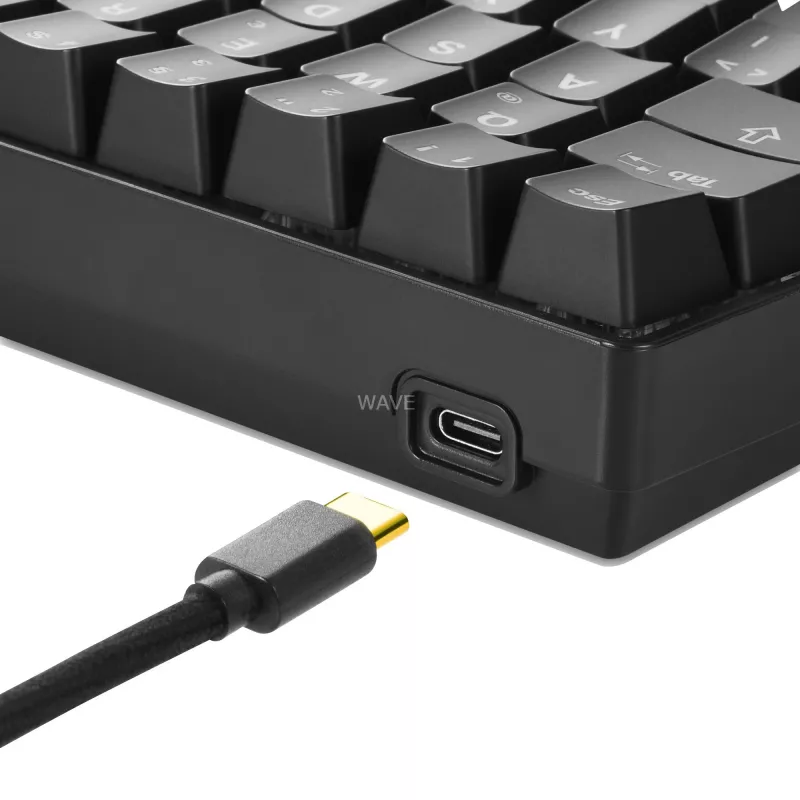 SKILLER SGK50 S4, Gaming Keyboard melns, PT-Layout, Kailh Red