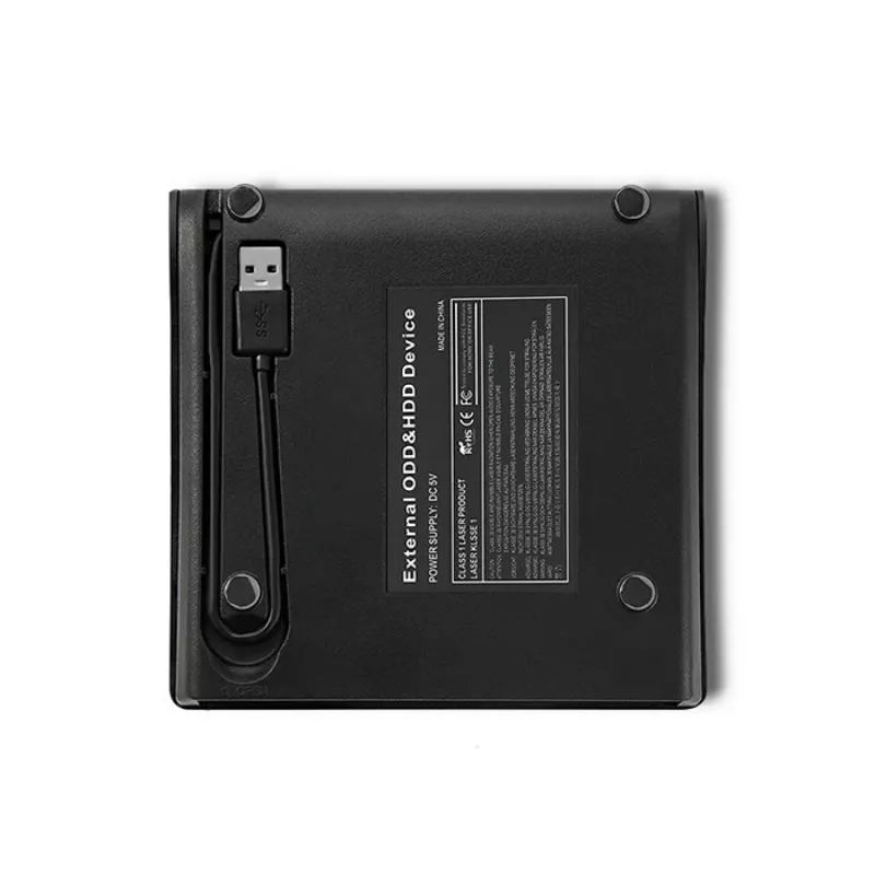 Ārējais DVD‑RW diskdzinis QOLTEC 51857 — USB 3.0, SATA interfeiss, DVD±R 8x, DVD±RW 4x, DVD‑RAM 5x, CD 24x, melns