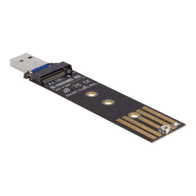 DeLOCK Combo pārveidotājs M.2 NVMe PCIe vai SATA SSD ar USB 3.2 Gen 2, melns