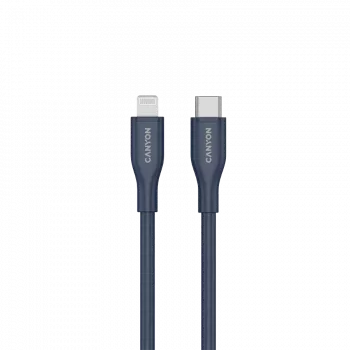 USB‑C uz Lightning kabelis CANYON CLNM60 60W MFi 1 m silikona zils