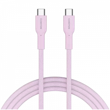 CANYON kabelis OnWire 60CL C-C 60W COLOR Pīts 1m Rozā