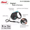 Flexi automātiskā pavada Melns Design S 5 m, zila