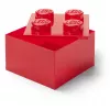 LEGO Ķieģelis 4 Caurspīdīgi Sarkans – 4x2 radzes caurspīdīgi sarkans būvķieģelis
