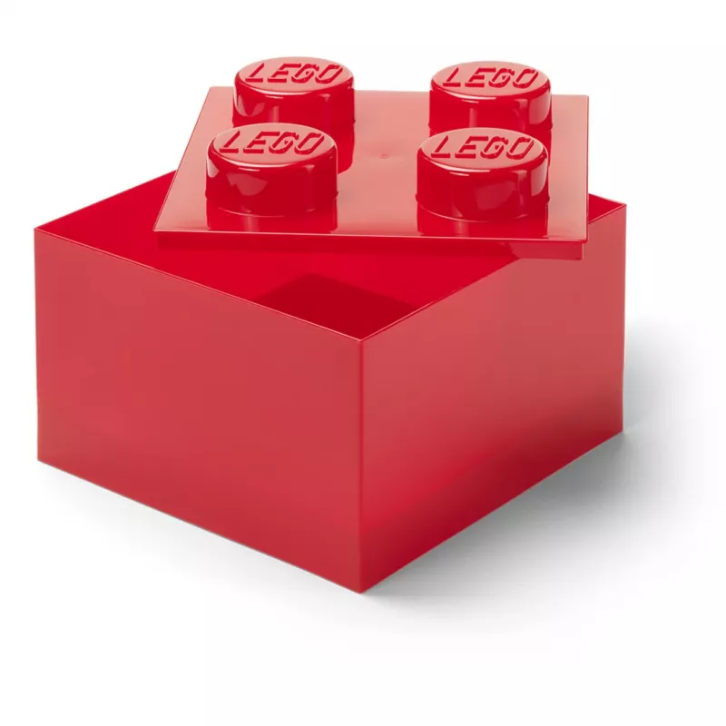 LEGO Ķieģelis 4 Caurspīdīgi Sarkans – 4x2 radzes caurspīdīgi sarkans būvķieģelis
