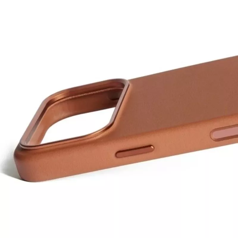 Mujjo Full Leather Case MagSafe vāciņš priekš iPhone 17 Pro Brown