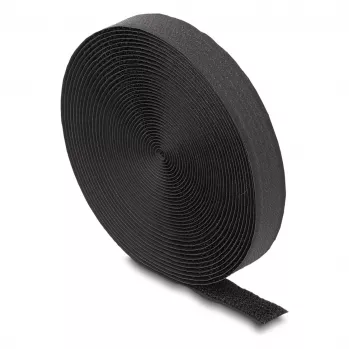 DeLOCK āķa-cilpas lente 5m x 20mm melna neilons