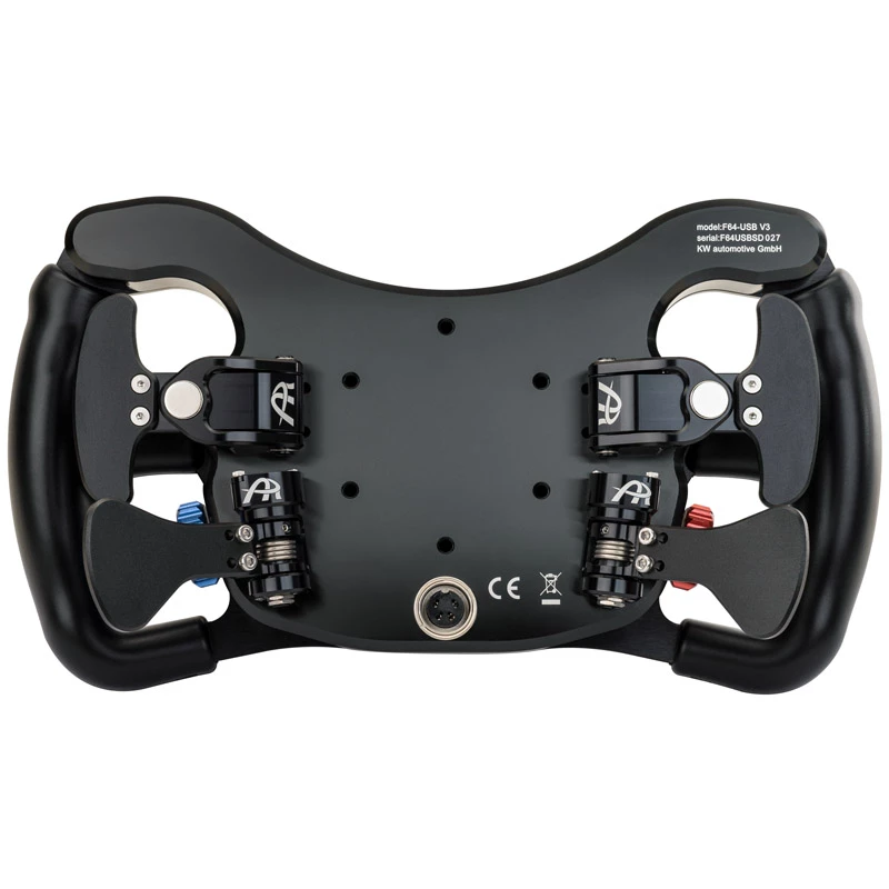 Stūres rats Ascher Racing F64-USB V3 — tauriņstila ergonomisks dizains, USB savienojums