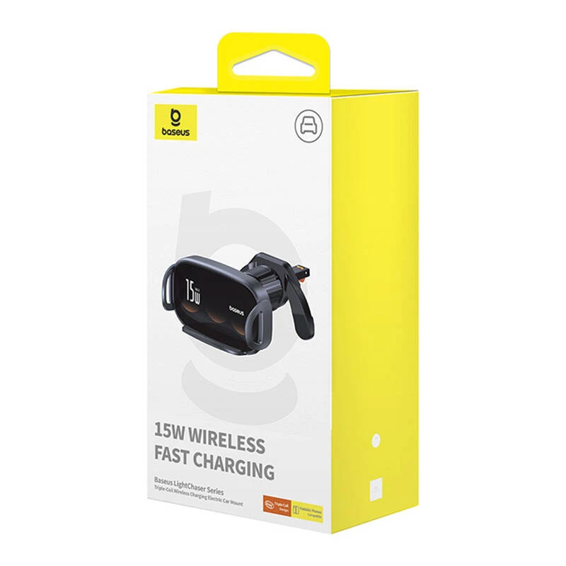 USB kabelis Baseus LightChaser 15W Qi Arç Chzı-Siyah