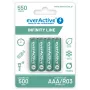 Uzlādējamās AAA NiMH baterijas everActive EVHRL03-550 1.2V 550mAh iepakojumā pa 4, cilindriskas R03