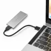 Alumīnija korpuss QOLTEC 51833 M.2 SSD, SATA uz USB 3.0, atbalsta līdz 2TB