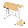Maclean mobilais klēpjdatora galds, balts, 80x60cm, maks. 50kg, regulējams augstums 67-115cm, MC-124 W