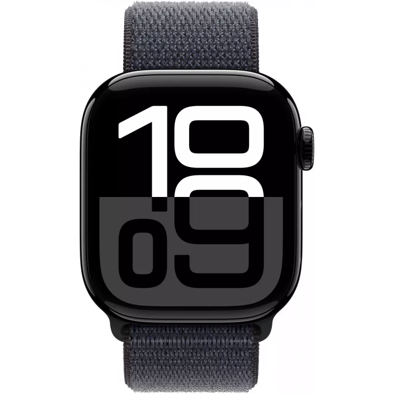 Apple Watch Series 10 GPS 42mm Jet Black Aluminium Case ar Ink Sport Loop