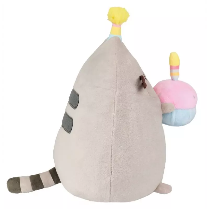 Plīša rotaļlieta Pusheen by Pusheen — 24 cm ar dzimšanas dienas cepuri un kūku