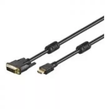 Wentronic Goobay HDMI™ / DVI-D kabelis, melns, 1 m - 19 pol. HDMI™ spraudnis>DVI-D (18+1) spraudnis (51579)