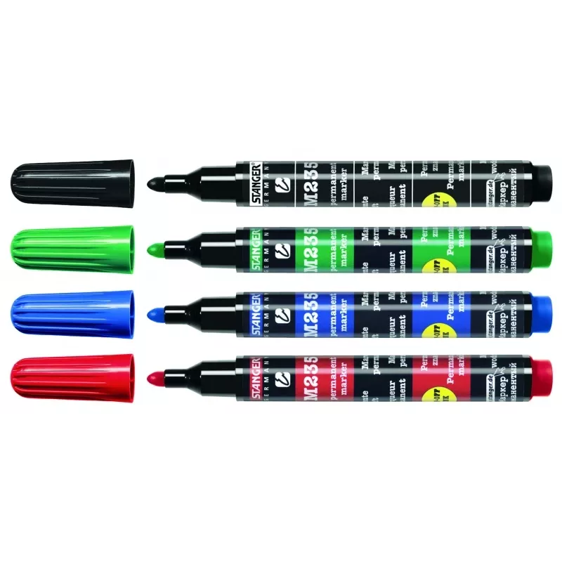 STANGER permanent MARKER M235, 1-3 mm, Set 4 colours 712012