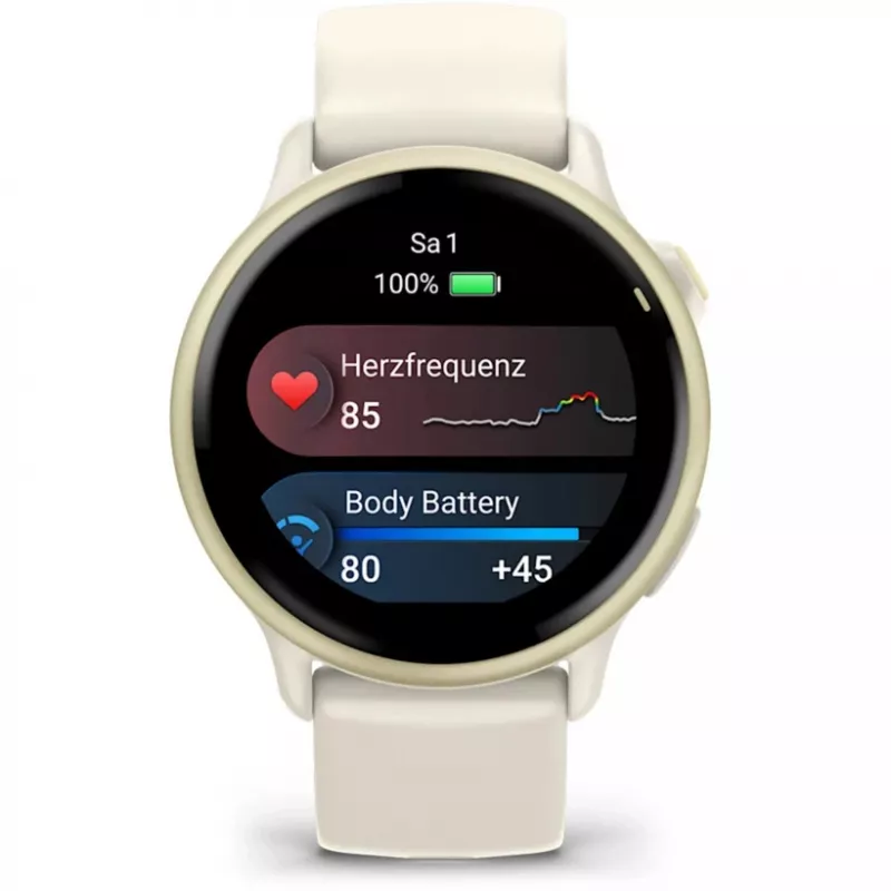 Garmin vívoactive 6 3,05 cm (1,2) AMOLED 42 mm Digitāls 390 x 390 pikseļi Skārienekrāns Balts Wi-Fi GPS (satelīts)