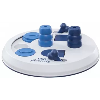 Interaktīva suņu puzles rotaļlieta Trixie Flip Board kārumiem un barības izsniegšanai, plastmasa, 22 cm diametrs, neslīdoša pamatne, mazām šķirnēm 5–10 kg
