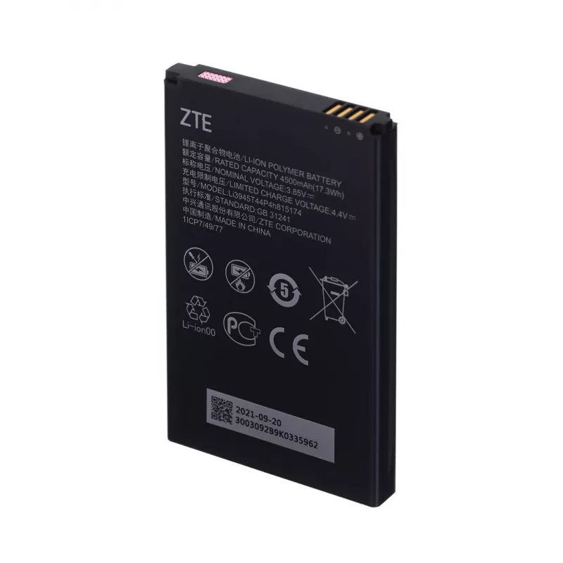 Mobilā tīkla maršrutētājs ZTE MU5001 — pārnēsājams 5 GHz Wi‑Fi 6, 4500 mAh baterija, SDX55, NanoSIM, 3,8 Gb/s lejupielāde