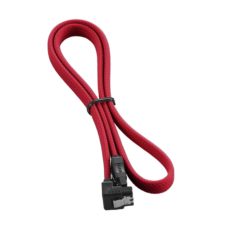 CableMod ModMesh - SATA kabelis - Serial ATA 150/300/600 - SATA (W) leņķa uz SATA (W) - 60 cm - Sarkans (CM-CAB-RSAT-N60KR-R)