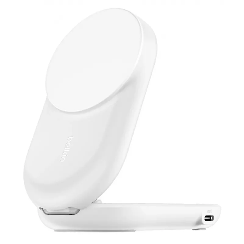 Belkin Qi2 bezvadu lādētājs iekštelpām, USB, ātrā uzlāde, balts, 1,5 m