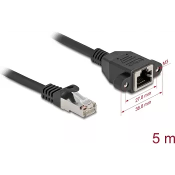 Tīkla kabelis DeLOCK 90779 Melns 5m Cat6a S/FTP RJ-45