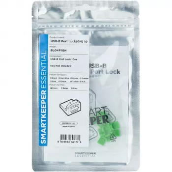 SmartKeeper BL04P1GN 10 x USB B-Port BPort blokatori bez bloķēšanas atslēgas Mini zaļš SLSART-0105 SLSART0105 (SLSART-0105)